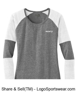 New Era® Ladies Tri-Blend Performance Baseball T-Shirt Design Zoom