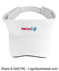 Apollo Brushed Cotton Twill Sandwich Visor Design Zoom