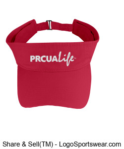 Port Authority Visor - RED cotton twill Design Zoom