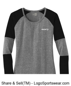 New Era® Ladies Tri-Blend Performance Baseball T-Shirt Design Zoom